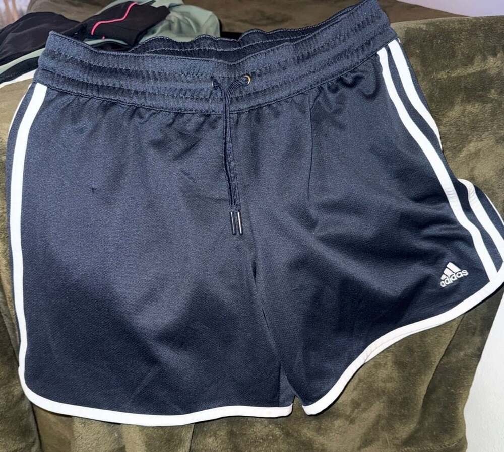 adidas Sprinter Shorts Size XS Black White 3-Stripes